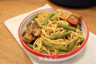 排骨豆角焖面的做法步骤：11