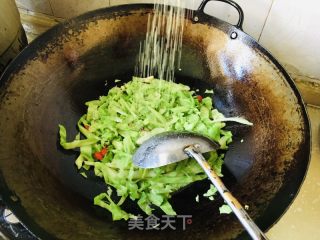 莲花菜炒粉条的做法步骤：9