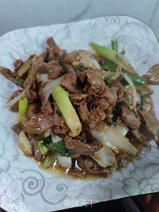 大葱炒羊肉的做法步骤：9