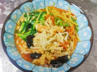 西红柿虾仁打卤面的做法步骤：18
