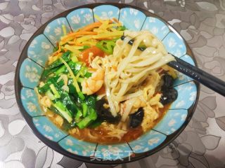 西红柿虾仁打卤面的做法步骤：17