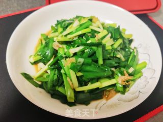 虾皮炒韭菜的做法步骤：9