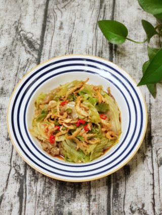 虾皮炝拌圆生菜的做法步骤：11
