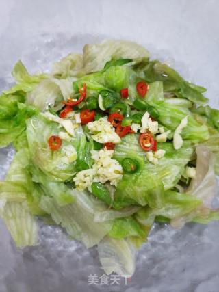 虾皮炝拌圆生菜的做法步骤：8