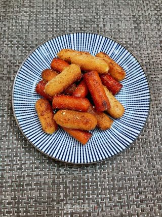 椒盐火腿肠芝士年糕的做法步骤：7
