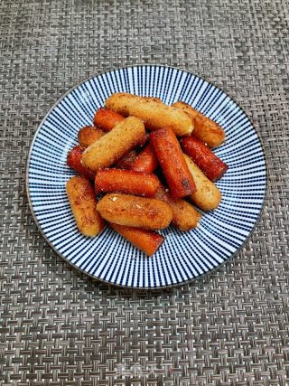 椒盐火腿肠芝士年糕的做法步骤：6