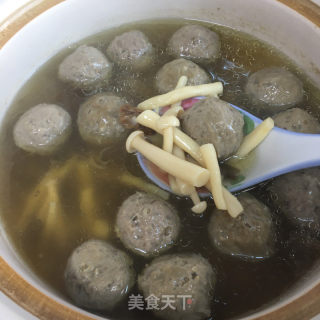 肉丸菌菇汤的做法步骤：7