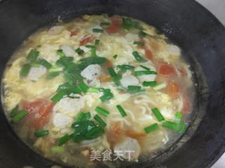 西红柿虾丸手擀面的做法步骤：15