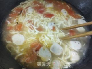 西红柿虾丸手擀面的做法步骤：11