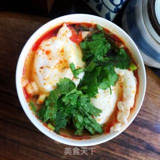酸汤荷包蛋的做法步骤：7