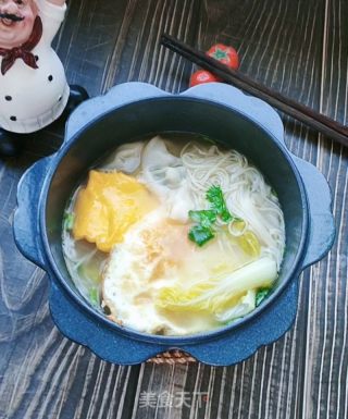荠菜馄饨面的做法步骤：11