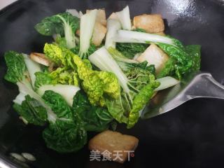黄心菜炖豆腐的做法步骤：6