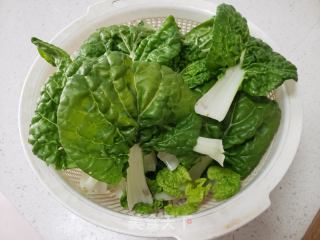 黄心菜炖豆腐的做法步骤：2