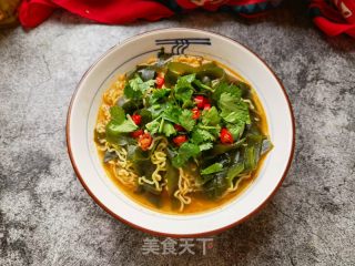 小海带煮方便面的做法步骤：9