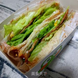 培根煎蛋三明治的做法步骤：14