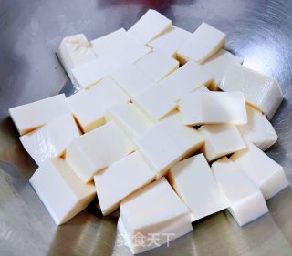 #清肠食谱#虾仁豆腐金针菇的做法步骤：3