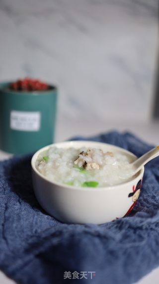 香菇瘦肉青菜粥的做法步骤：7