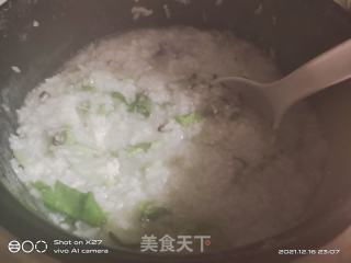 香菇瘦肉青菜粥的做法步骤：6