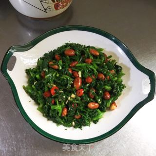 花生米拌茼蒿的做法步骤：9