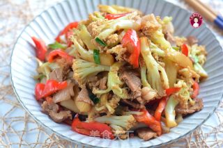 肉片炒菜花的做法步骤：9