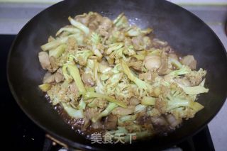 肉片炒菜花的做法步骤：7