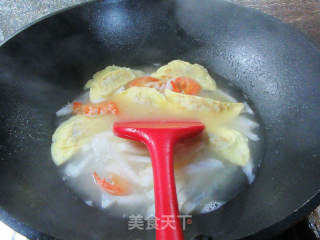 虾干蛋饺萝卜汤的做法步骤：10