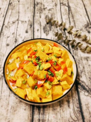 咖喱烩双冻（冻豆腐+冻面筋）的做法步骤：9