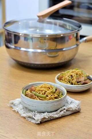 五花肉豆角焖面的做法步骤：13