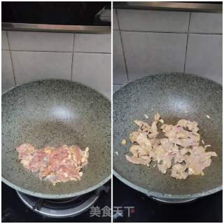 瘦肉炒鹿茸菇的做法步骤：5