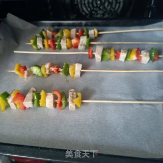 彩椒回锅肉串的做法步骤：7