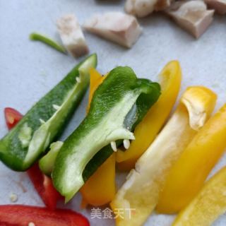 彩椒回锅肉串的做法步骤：3