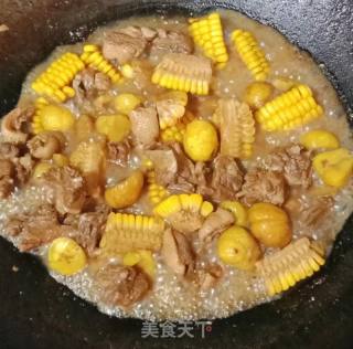 板栗玉米烧鸭的做法步骤：18