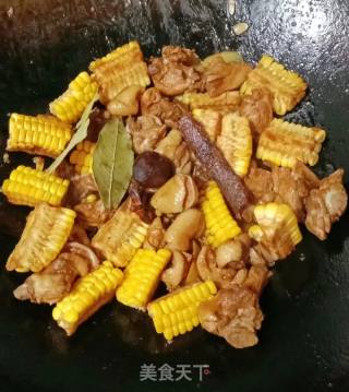 板栗玉米烧鸭的做法步骤：15
