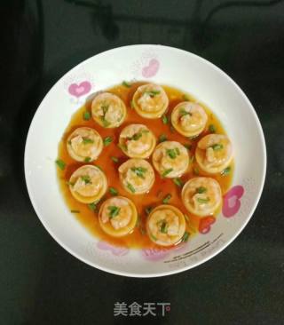 玉子豆腐蒸虾仁的做法步骤：12