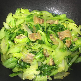 五花肉炒芥菜的做法步骤：6
