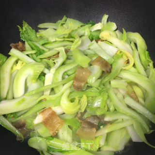 五花肉炒芥菜的做法步骤：5