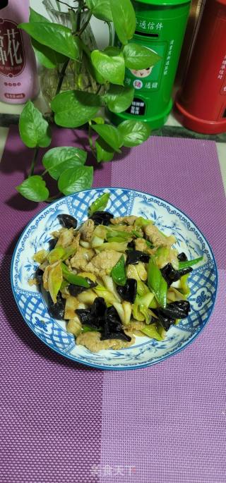 大葱炒黑木耳肉片的做法步骤：12