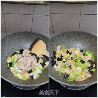 大葱炒黑木耳肉片的做法步骤：11