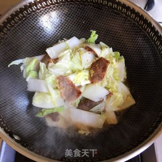 腊肠炒白菜的做法步骤：4