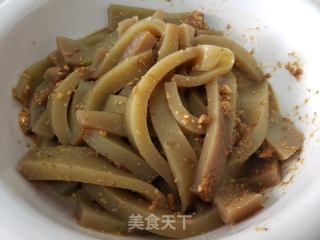 芥末花生芝麻酱绿豆浑浆凉粉的做法步骤：5