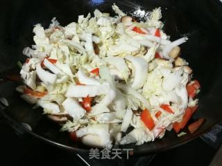 胡萝卜香菇炒白菜的做法步骤：3