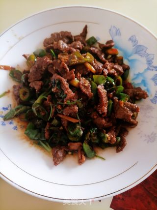 小炒牛肉的做法步骤：5