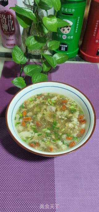 肉片杞子汤的做法步骤：9