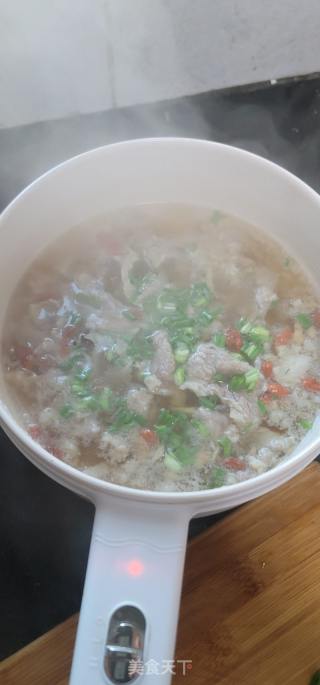 肉片杞子汤的做法步骤：8