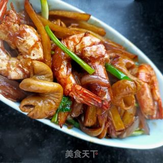 干锅肥肠虾的做法步骤：20