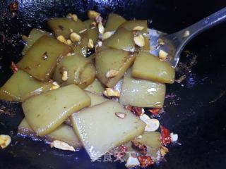 炒绿豆浑浆凉粉的做法步骤：5