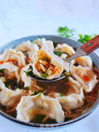 家常时蔬酸汤素饺的做法步骤：12