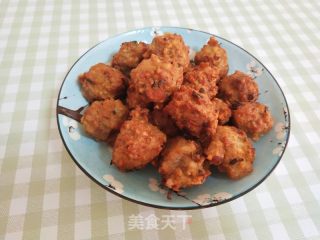 炸莲藕丸子的做法步骤：8