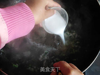 青菜牛肉羹的做法步骤：7