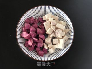 香芋紫薯豆浆的做法步骤：2